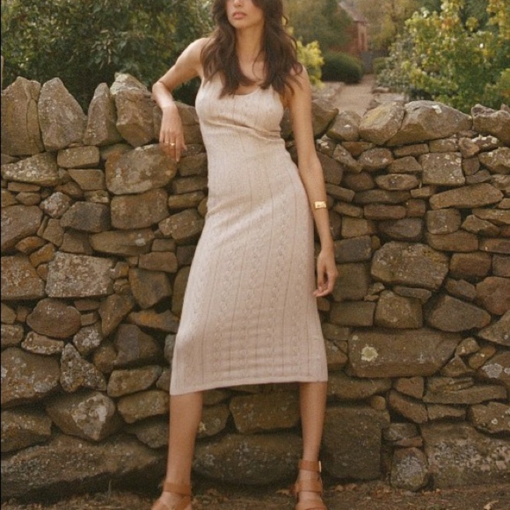 Spell BNWT Frenchie Ribbed Knit Dress L